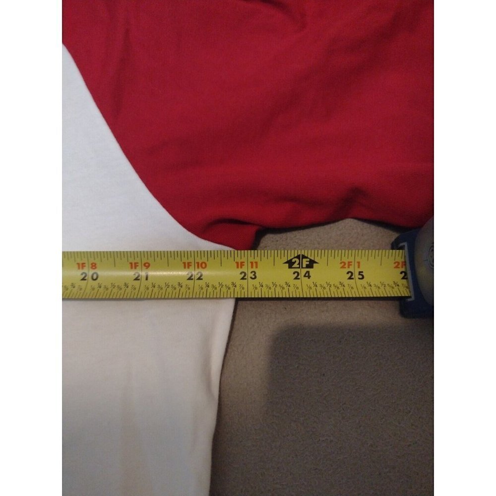 Air Jordan 3/4 Sleeve Pullover T-Shirt Short White Red Cotton Size XL Men's - Picture 10 of 11